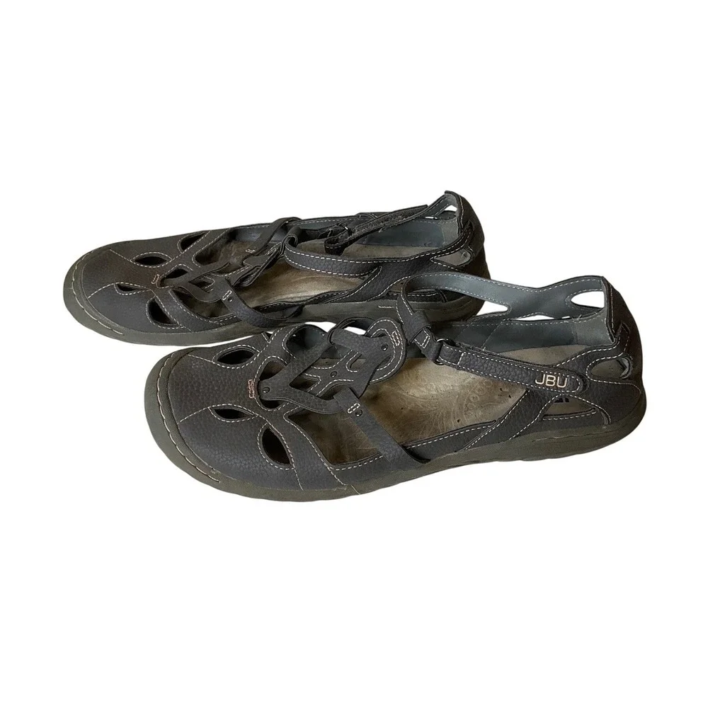 JBU by Jambu Memory Foam Sydney Flat Mary Janes Adjustable Outdoor Casual 9